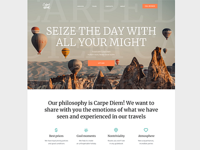 Travel Agency Landing Page Design Concept