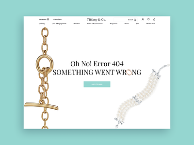 404 Page Tiffany & Co. Redesign Concept design jewelry jewelry website landing typography ui ux web website