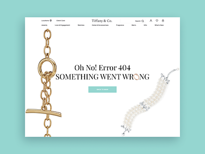 404 Page Tiffany & Co. Redesign Concept