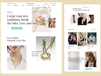 Tiffany & Co. Redesign Concept design jewelry landing redesign typography ui user experience user interface ux web web design web page website