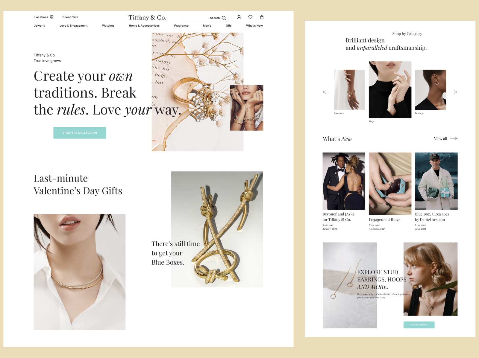 Tiffany & Co. Redesign Concept by Oleksandra Liaube on Dribbble