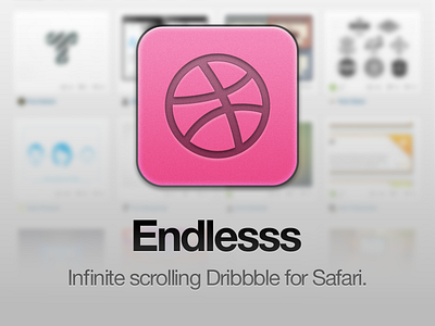 Infinite scrolling for Dribbble, with Endlesss!