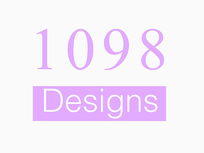 1098 Designs Logo #2 app branding design graphic design logo typography