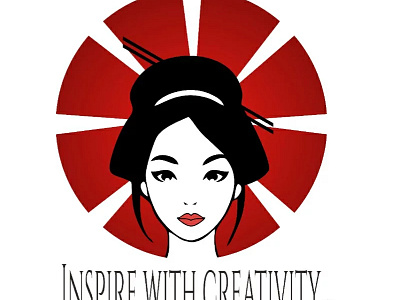 Japanes girl design graphic design illustration logo vector