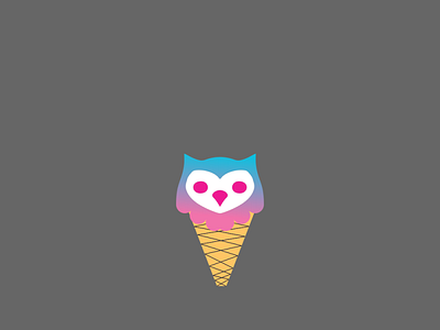 Owl ice cream design graphic design illustration logo vector