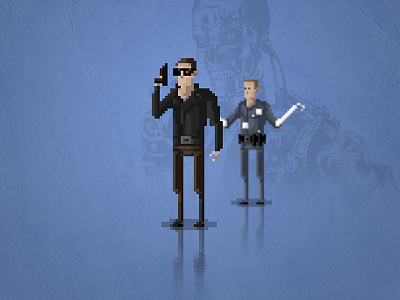 8-Bit Terminator 8 bit arnold cameron connor gaming judgement day movie retro schwarzenegger t 1000 t 800 terminator