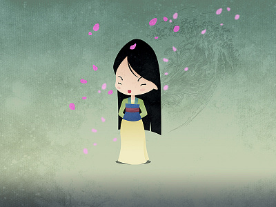 Disney Princess Mulan animated chibi chinese cute disney kawaii little movie mulan princess warrior