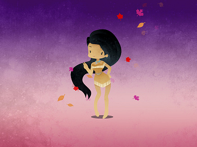 Disney Princess Pocahontas american animated chibi cute disney kawaii little movie native pocahontas princess