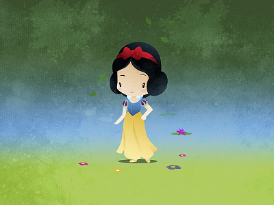 Disney Princess Snow White animated cartoon chibi cute disney kawaii little movie palace princess snow white