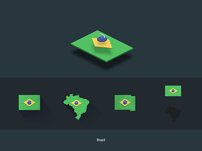 Flat Flags Brazil