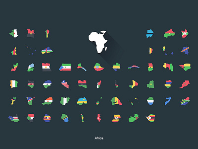 Flat Flags Africa africa boundaries continent design flags flat gifts map redbubble store world
