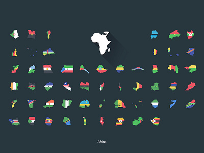 Flat Flags Africa