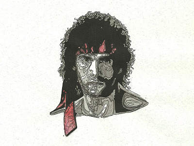 80's Action Hero Sylvester Stallone action demolition geek hero india ink movies rambo rocky stallone traditional watercolor