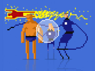 8-bit Fantastic four 8 bit fantastic four human torch invisible woman marvel mr fantastic the thing