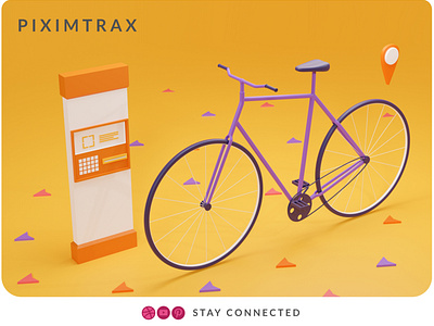 3d bicycle illustration in blender - Bicycle illustration