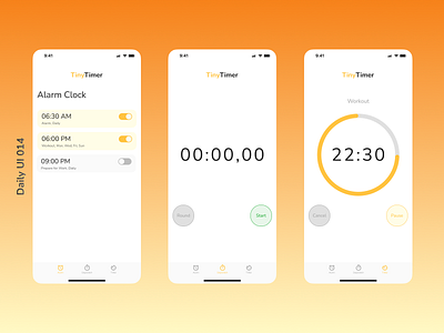 Daily UI 014 | Countdown Timer countdown timer daily ui 014 minimalism orange simple timer tinytimer yellow