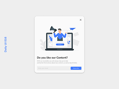 Daily UI 016 | Pop-Up / Overlay daily ui 016 modal newsletter overlay pop up pop up subscribe