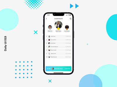Daily UI 019 | Leaderboard colorful daily ui 019 leaderboard shapes