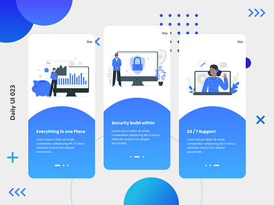 Daily UI 023 | Onboarding blue daily ui 023 onboarding