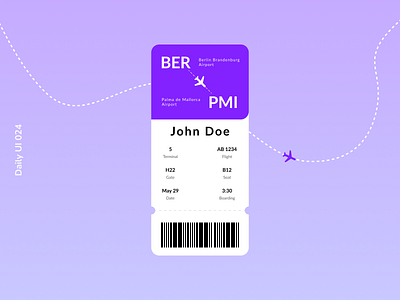 Daily UI 024 | Boarding Pass barcode boarding pass daily ui 024 flight