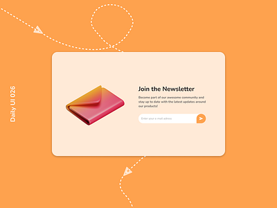 Daily UI 026 | Subscribe daily ui 026 newsletter subscribe