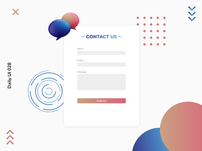 Daily UI 028 | Contact Us 3d icon contact us daily ui 028 form