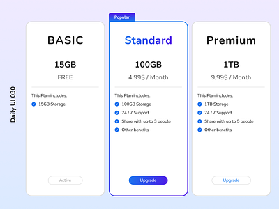 Daily UI 030 | Pricing daily ui 030 highlight pricing pricing model