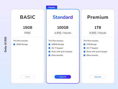 Daily UI 030 | Pricing