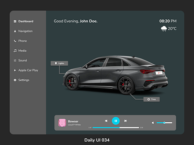 Daily UI 034 | Car Interface audi car car interface daily ui 034 interface