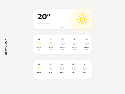 Daily UI 037 | Weather daily ui 037 minimalism simple weather widget