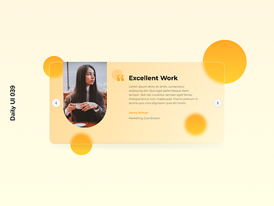 Daily UI 039 | Testimonials daily ui 039 glassmorphism testimonials