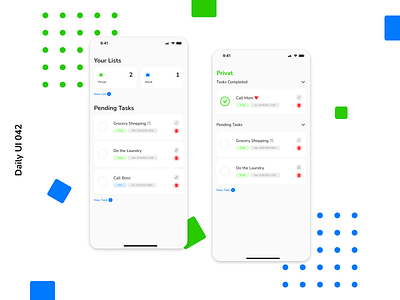 Daily UI 042 | ToDo List daily ui 042 ios mi minimalism mobile design todo todo list