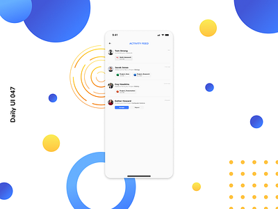 Daily UI 047 | Activity Feed activity feed daily ui 047 mobile design
