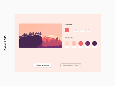 Daily UI 060 | Color Picker color palette color picker daily ui 060 minimalism upload image web design