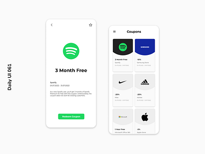 Daily UI 061 | Redeem Coupon