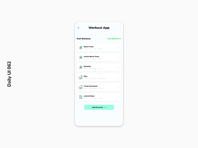 Daily UI 062 | Workout of the Day app app design daily ui 062 mobile design workout workout app workout of the day