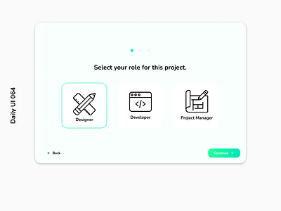 Daily UI 064 | Select User Type daily ui 064 project roles select user type web design