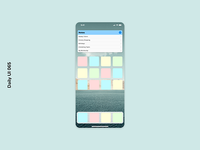 Daily UI 065 | Notes Widget daily ui 065 ios minimalism mobile design notes widget widget