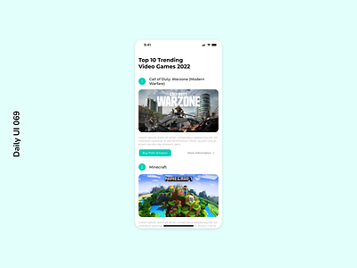 Daily UI 069 | Trending daily ui 069 mobile design trending video games