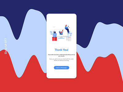 Daily UI 077 | Thank You daily ui 077 mobile design online shopping order order confirmation store thank you