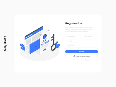 Daily UI 082 | Form daily ui 082 form login registration sign in sign up web design