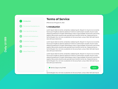 Daily UI 089 | Terms of Service daily ui 089 terms of service web design