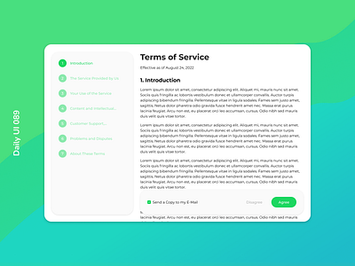 Daily UI 089 | Terms of Service