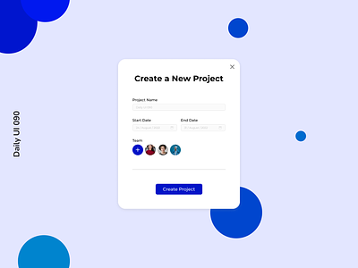 Daily UI 090 | Create New create new daily ui 090 new project popup project project management web design