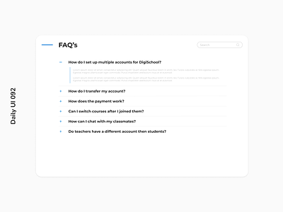 Daily UI 092 | F.A.Q.