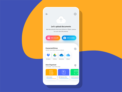 Documents Drawer android app design documents drive dropbox google drive iphone app design one drive organise sidharthsankh store ui design ux design