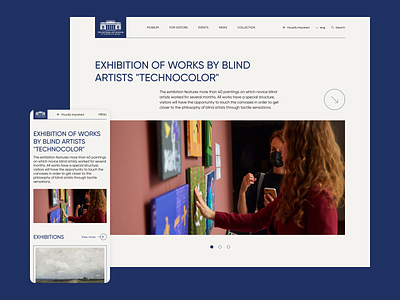 Website Art Museum | Home Page Cover art artmuseum ui web web design website