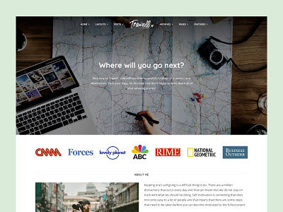 Travel blog WordPress theme design web design wordpress wordpress design