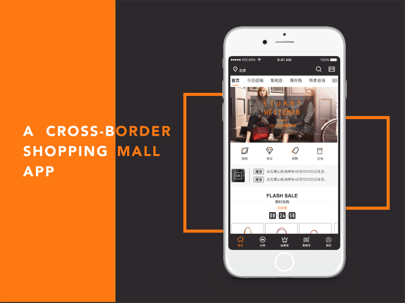 A cross-border shopping mall app