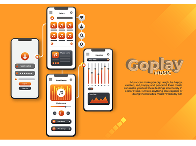 Goplay Music (UI/UX) 3d app branding ui